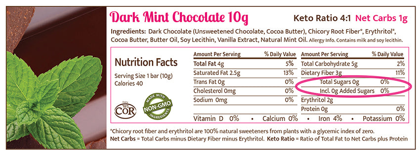 40 Calorie DARK MINT, 30 Bars 10g