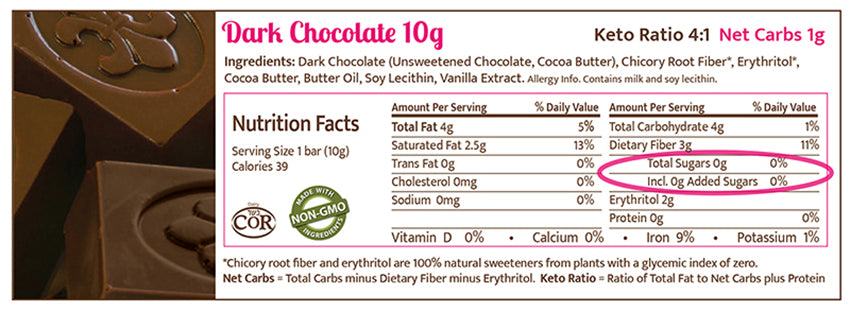 39 Calorie DARK, 30 Bars 10g